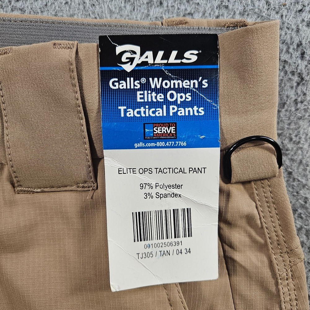 NEW GALLS Elite Ops Tactical Cargo Pants Women Khaki‎ Size 04 Inseam 34